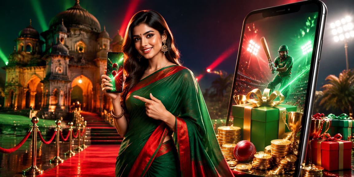 বাংলাদেশের লাল-সবুজ পতাকার পটভূমিতে 5w30 অ্যাপে ক্রিকেট বেটিং উপভোগের দৃশ্য
